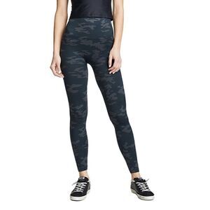 Spanx Black Camo‎ Look At Me Now Seamless Activewear Leggings Size Large